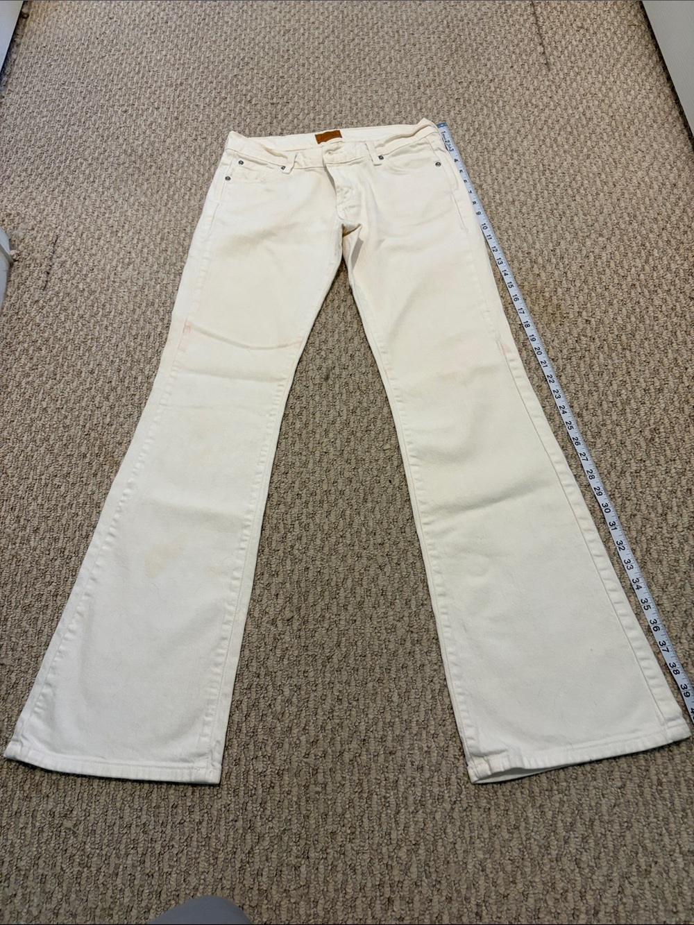 Cream Flared Jeans
